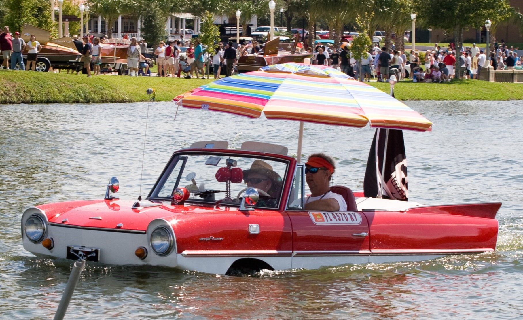 Amphicar on Lake Mirror