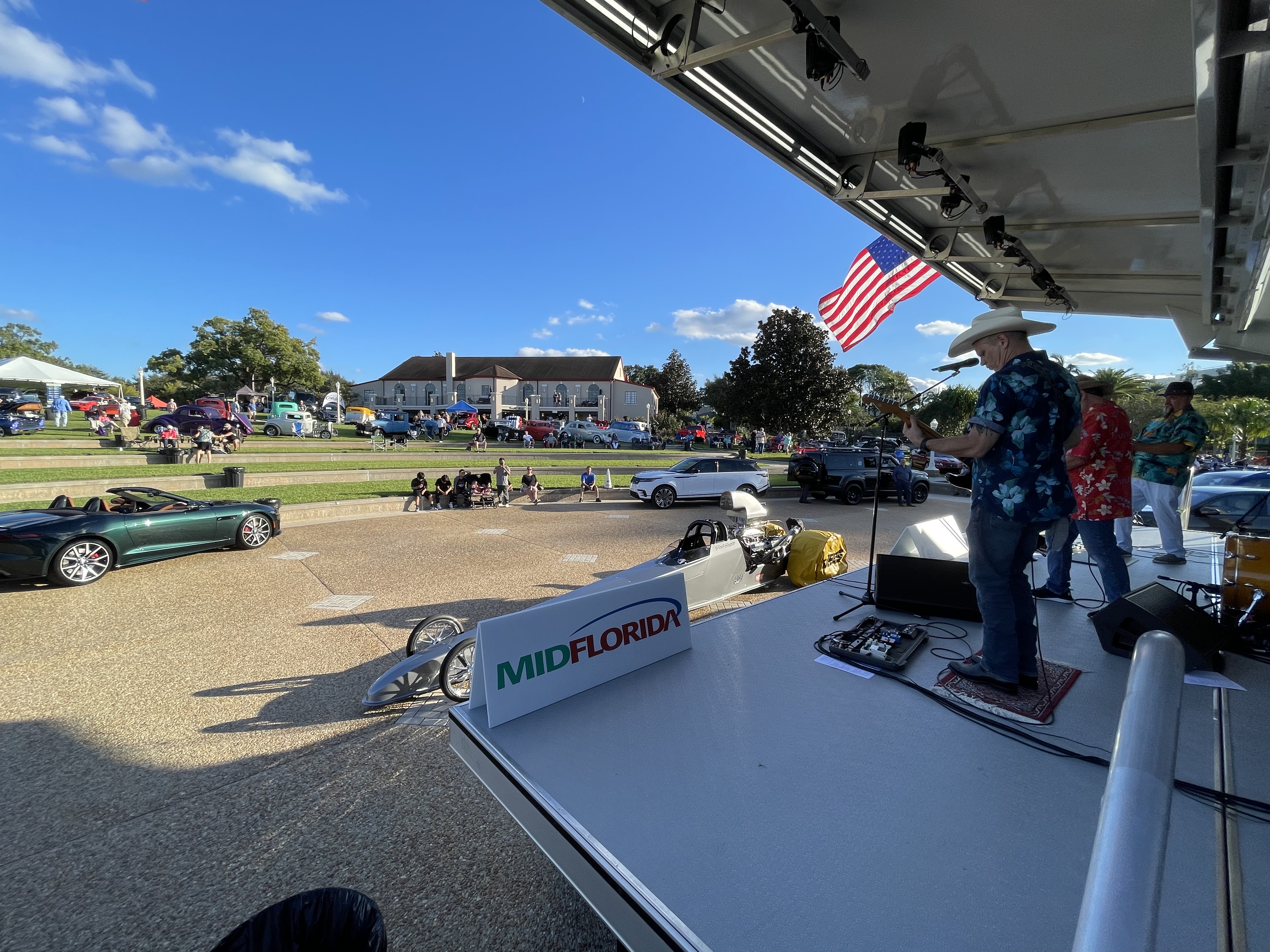 Hot rods and custom cars at the 2023 Lake Mirror Classic Hot Rod Rendezvous in Lakeland, Florida.